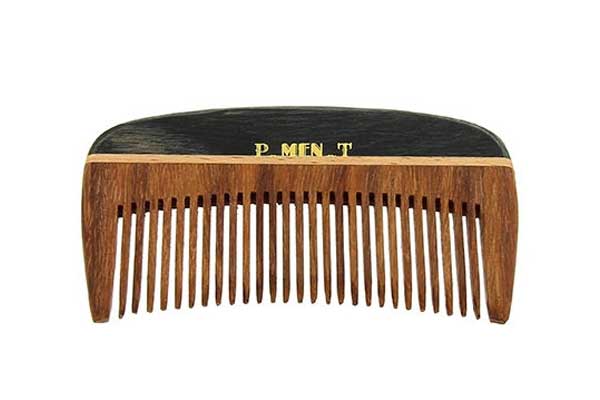 Peigne pour barbe papillon - bois de cerisier et noyer