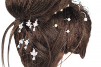 Epingle à chignon strass et argent