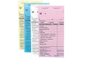Carnet de caisse carbone x10 Blanc