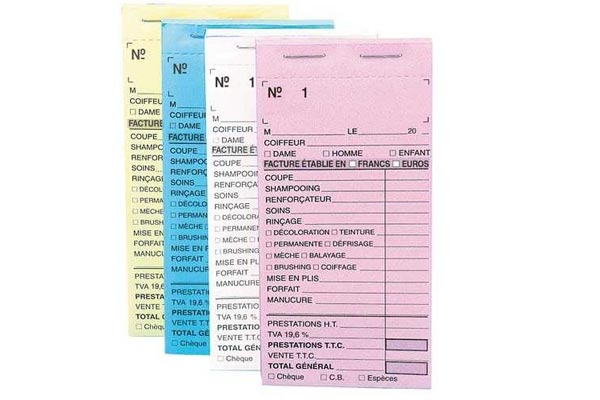 Carnet de caisse carbone x10 Blanc
