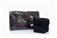 - Lot de 4 serviettes noires barbier pour chauffe serviettes