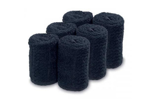 Lot 6 serviettes noires pour chauffe serviette