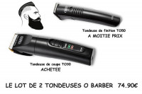 - LOT O BARBER TONDEUSES : coupe TO30 achetée 50%  finition TO50